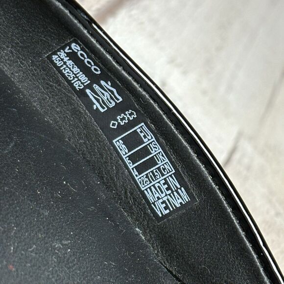 Ecco Shape 45 Pointy Sleek Womens Size 5 Slingback Pump Heel Leather Shoes Black - Picture 11 of 11